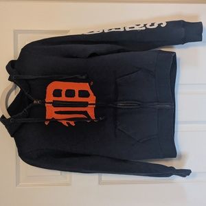 Detroit Tigers navy zip up hoodie size M